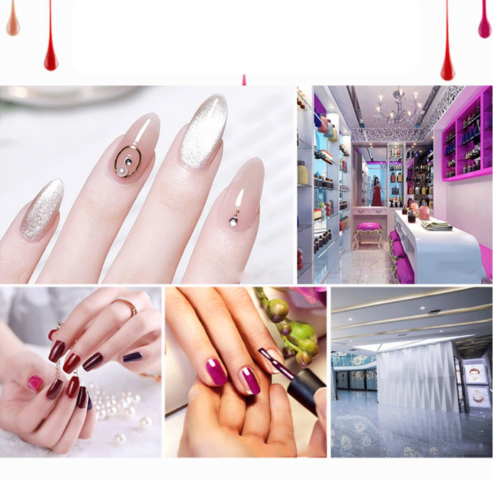 (500er Set) Square Kunstnägel Full Cover Fake Nail Tips für die Maniküre 10 Grössen - Weiss