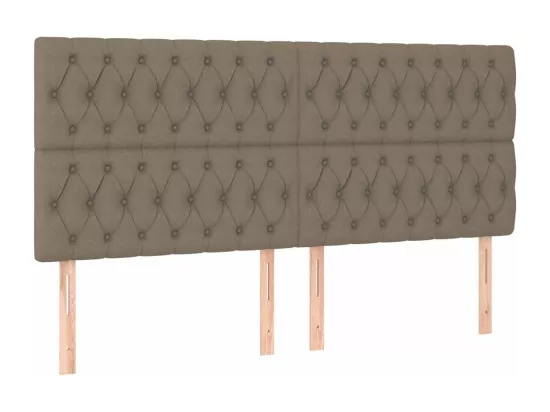 Sommier tapissier avec matelas et LED Taupe 180x200 cm Tissu