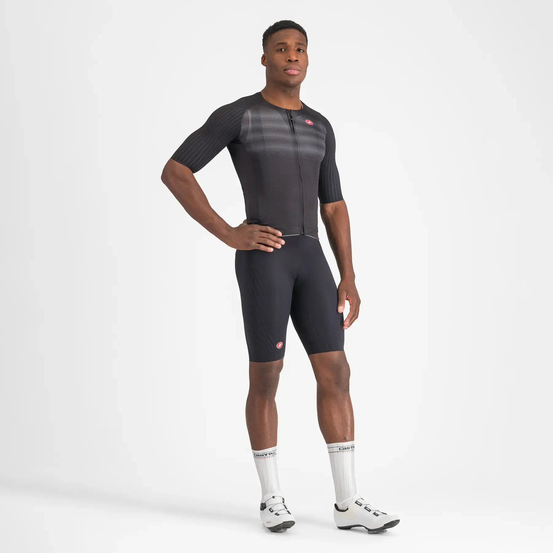 Castelli Aero Race 8S Fietsshirt Korte Mouwen Zwart Heren