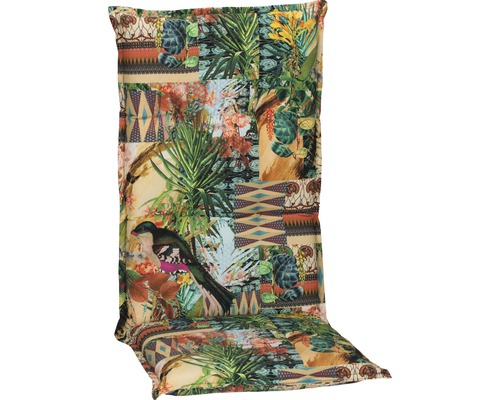 Kussen voor hoge rugleuningen 118 x 46 cm, katoenmix, beige, bruin, groen