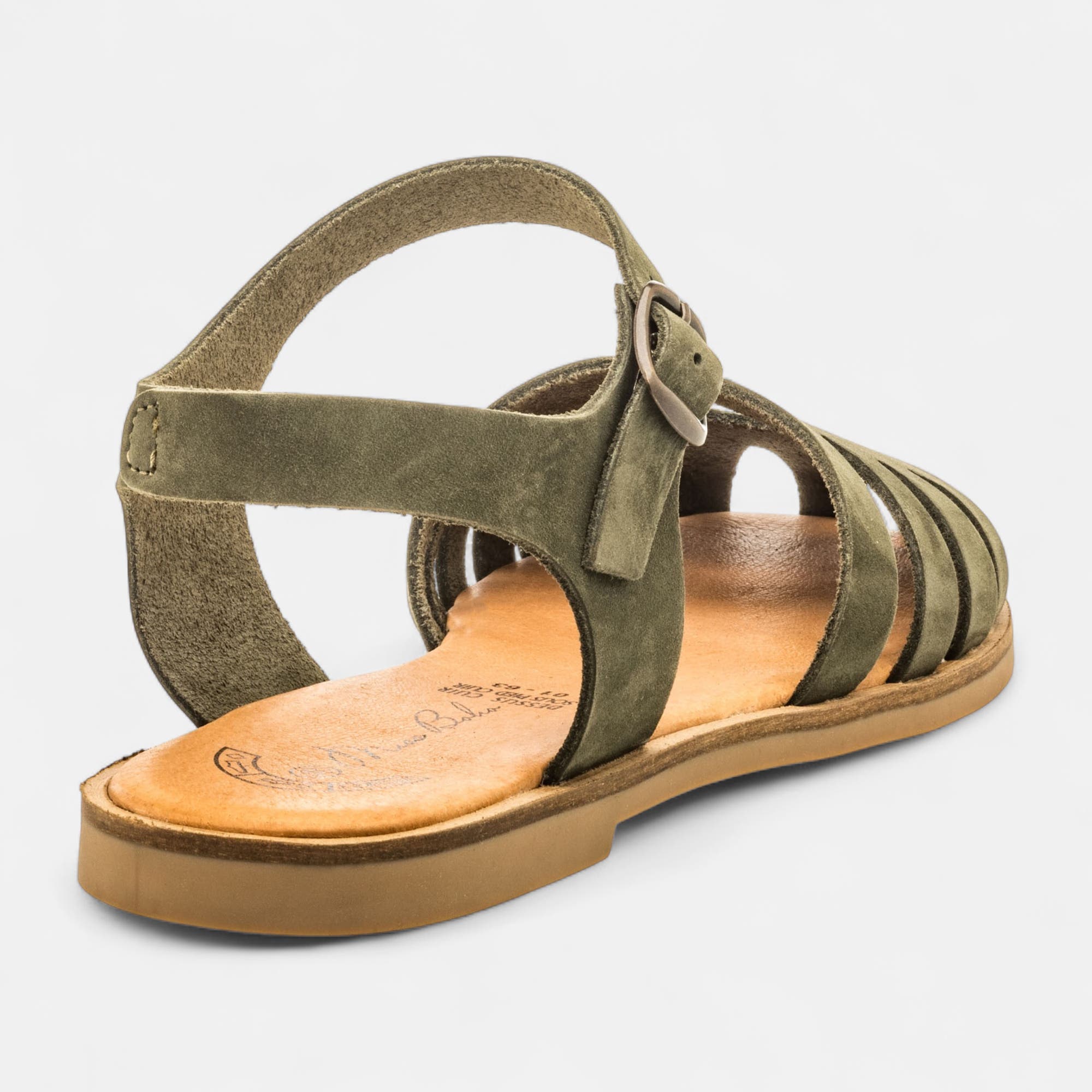Sandales Femme en cuir kaki