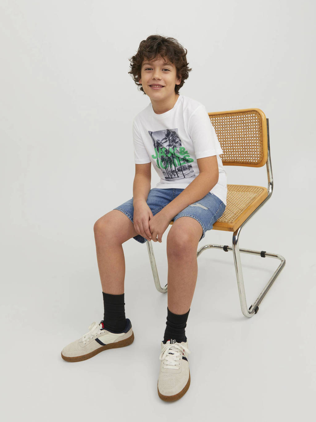 JACK & JONES short JJICHRIS blue denim