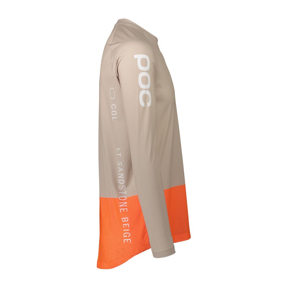 Poc MTB PURE LS - Maillot Homme light sandstone beige/zink orange