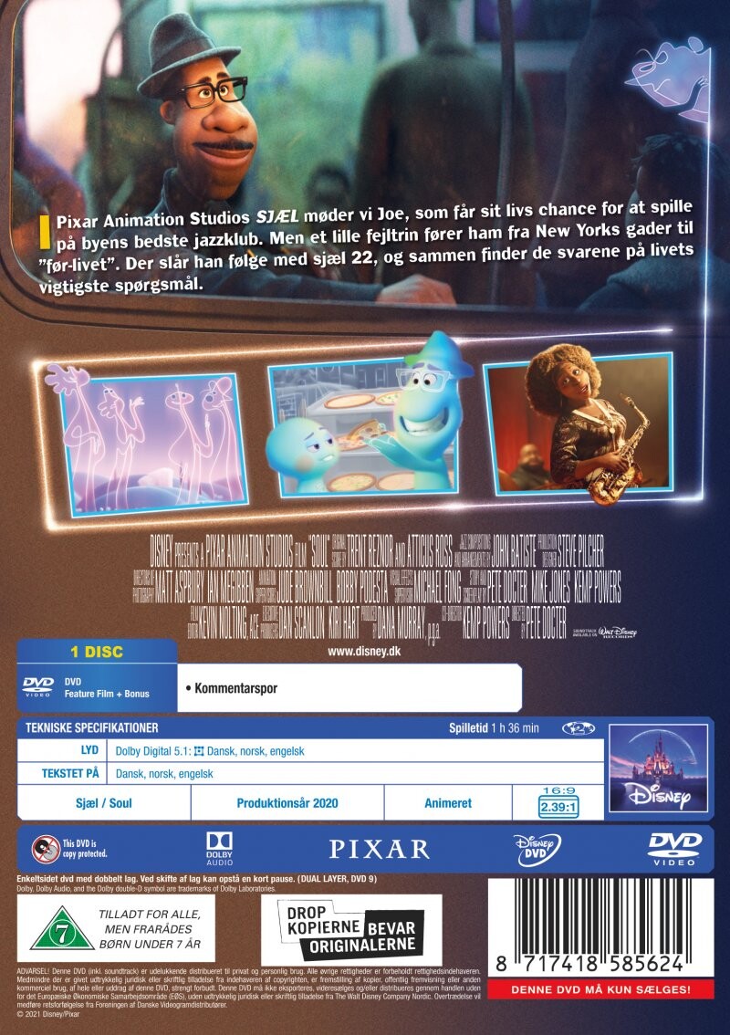 Sjæl / Soul - Disney Pixar - DVD