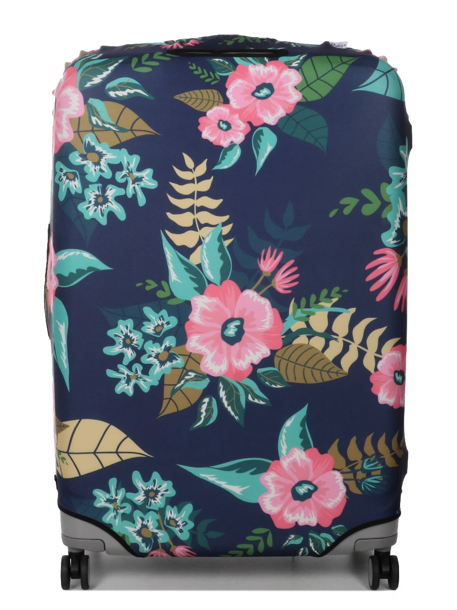 Housse de valise Periea Dark Blue with Flowers XL