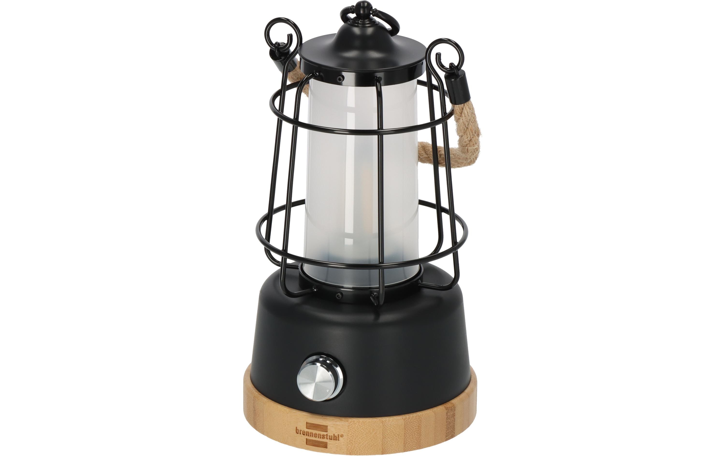 Campinglampe CAL 1 AkkuOutdoor Lampe mit Hanfseil und Bambussockel