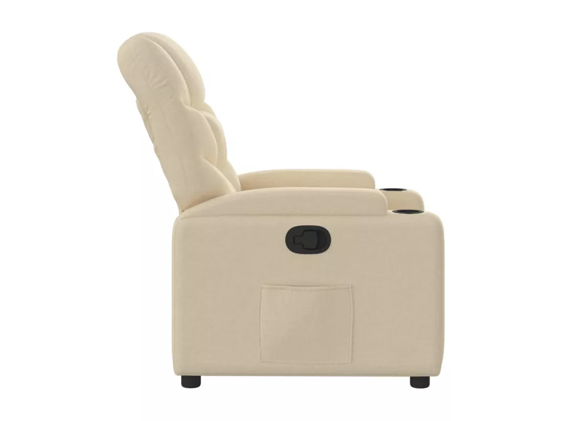 Fauteuil inclinable Crème Tissu