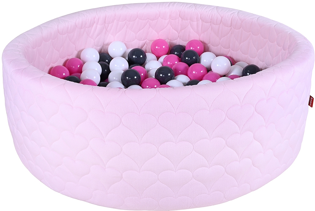 Knorrtoys® Bällebad »Soft, Heart Rose« mit 300 Bällen creme/Grey/rose; Made in Europe