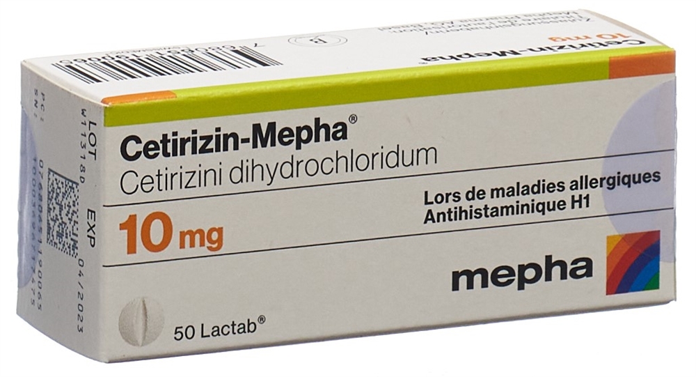 CETIRIZINE Mepha Lactab 10 mg Blist 50 Stk