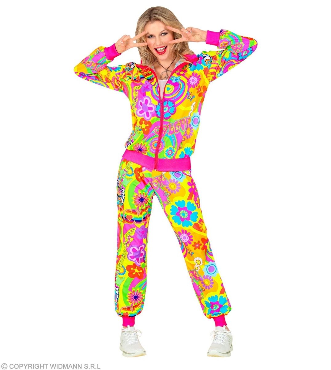 Hippie 60S Trainingspak Fout Gekleurd