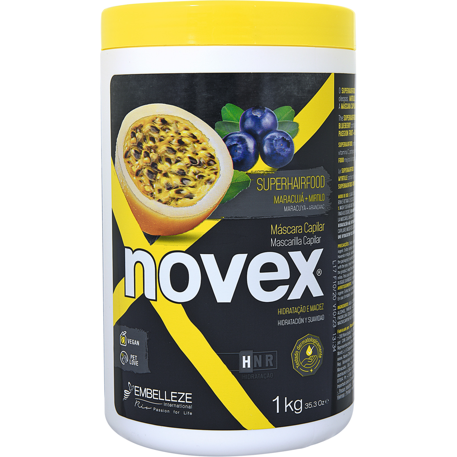 Novex Haarmaske SuperFood Passion Fruit & Blueberry 1 kg