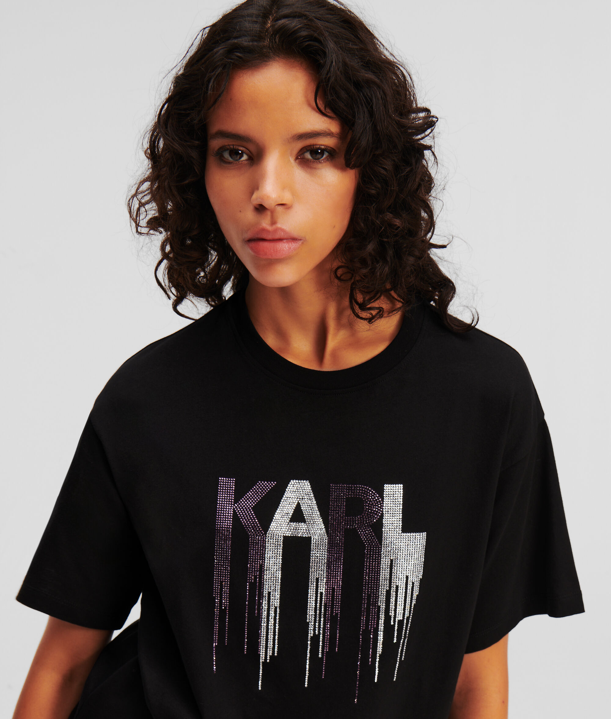 T-SHIRT AVEC LOGO KARL EN STRASS