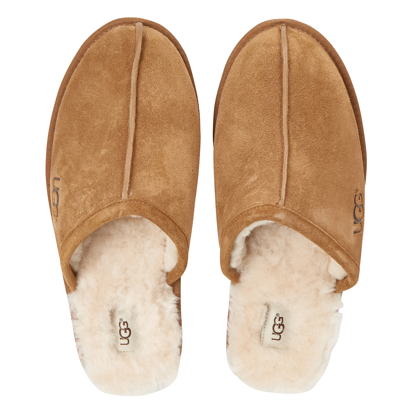 SCUFF - Chaussons fourrés en peau lainée | Marron