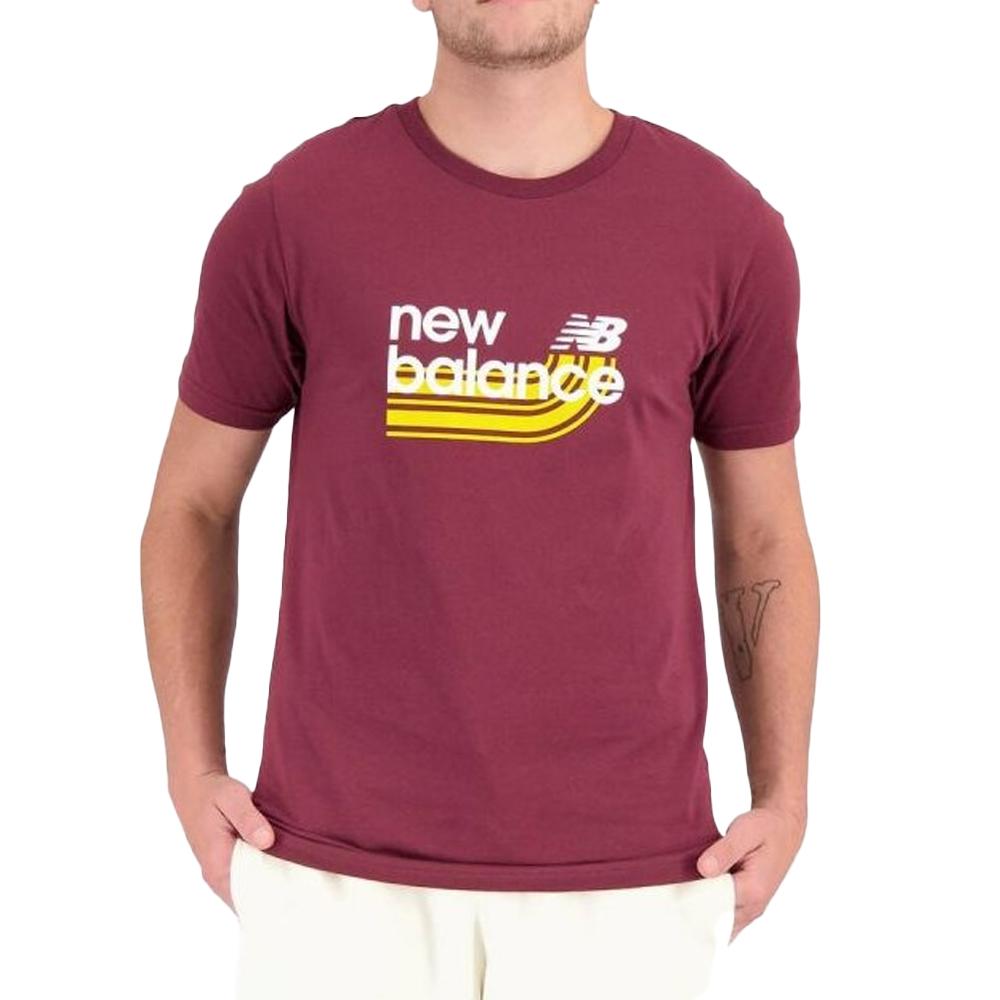 New Balance T-shirt Bordeaux Homme New Balance MT31908BG