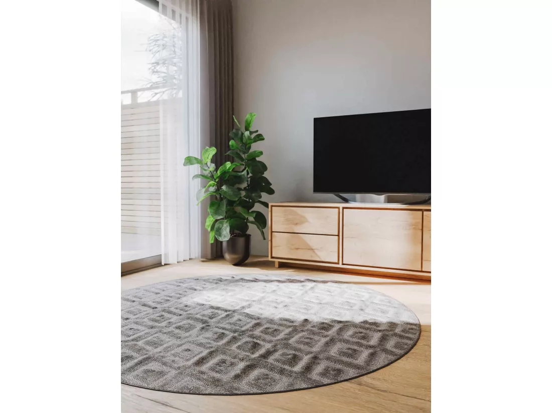Tapis Leo Gris clair ø 200 cm rond