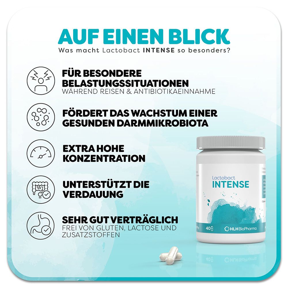 Lactobact INTENSE - Das Probiotikum für besondere Belastungssituationen