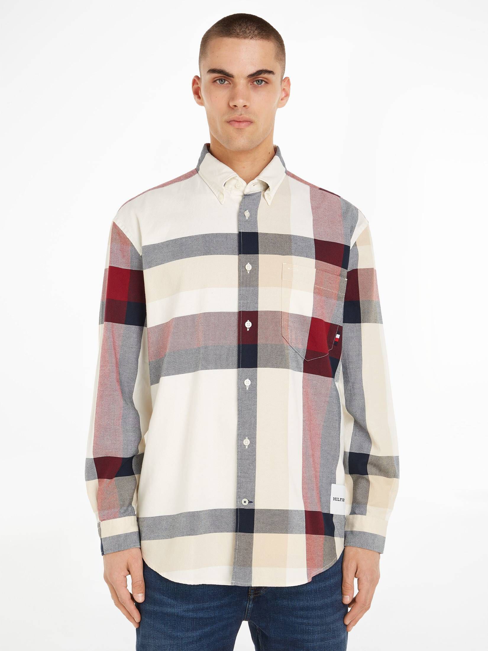 Tommy Hilfiger| Herren Hemd PLACED GLOBAL STP CHK SHIRT