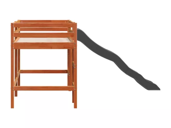 Lit mezzanine d'enfants sans matelas 90x190 cm bois pin massif