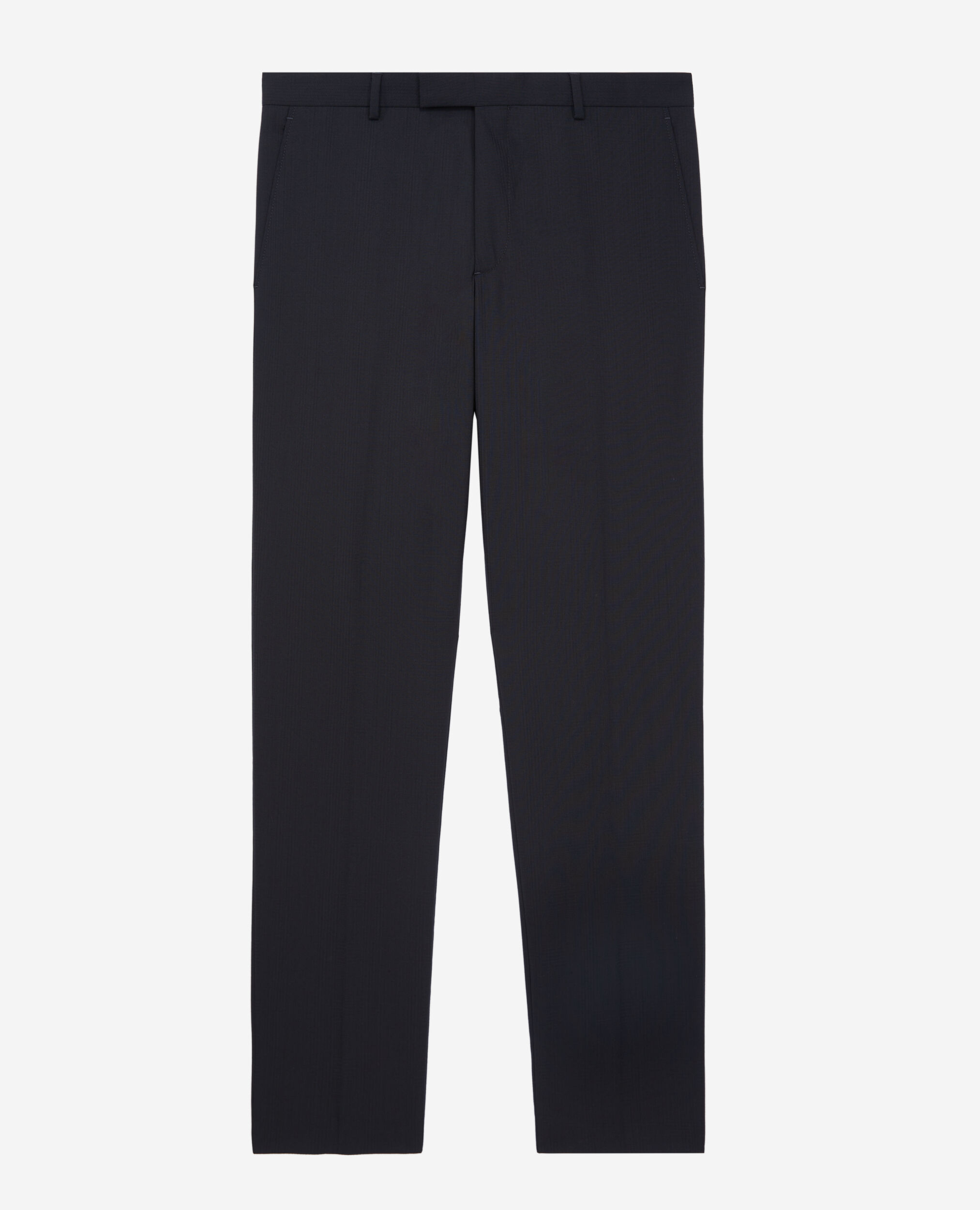 Pantalon de costume Prince de Galles en laine bleu marine