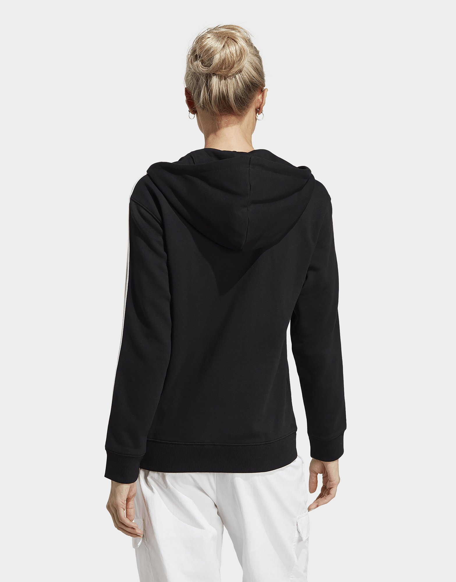 adidas Veste à capuche entièrement zippée en molleton à coupe standard Essentials 3-Stripes