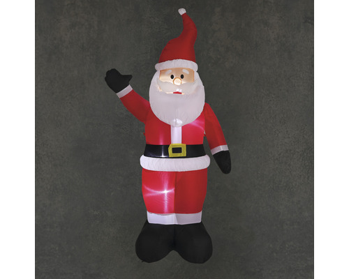 Opblaasbare kerstman decoratieve figuur, Luca Lighting, H 183 cm, lichtkleur neutraal wit