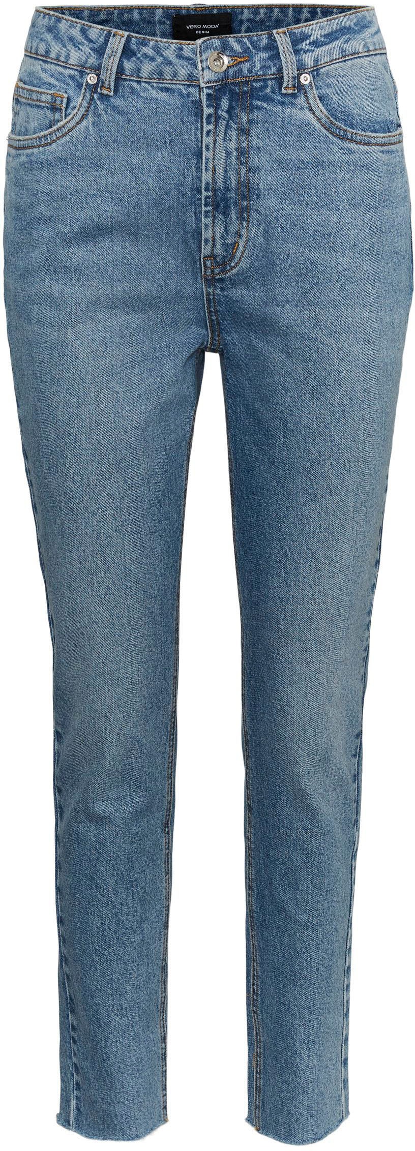 Vero Moda Straight-Jeans »VMBRENDA«, mit leicht ausgefranstem Saum, stonewashed für einen Used-Look