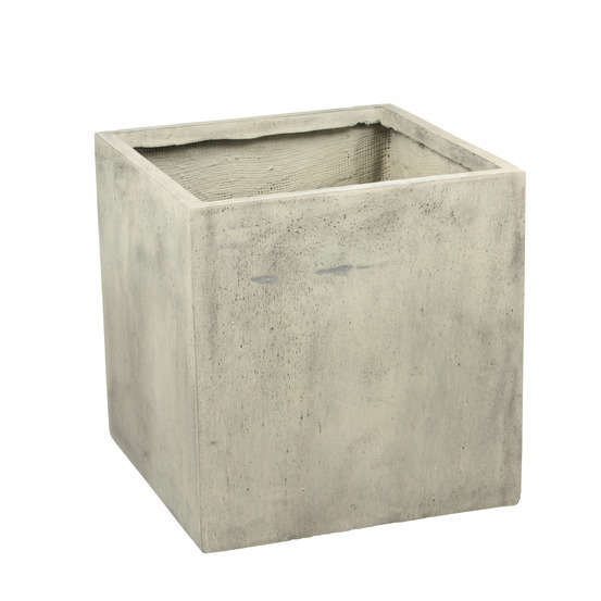 Cube Jin, gris ciment L. 50 x l. 50 x H. 50 cm