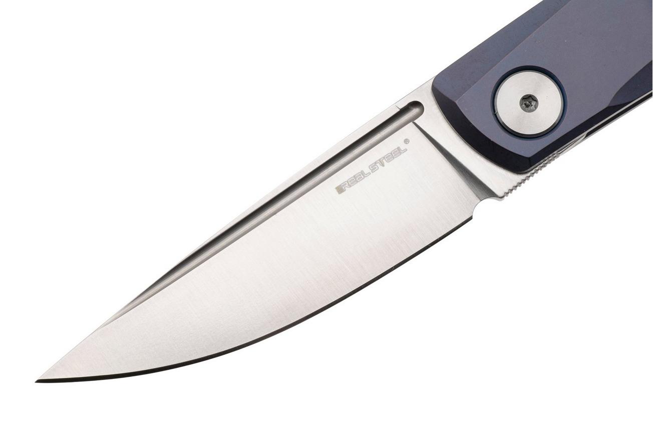 Real Steel Luna TS 7001TS03 Satin N690, Slate Blue Monochrome Titanium, zakmes, Jakub Wieczorkiewicz design