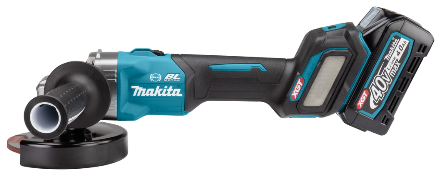 Makita GA023GM201 XGT 40V Max Li-Ion accu haakse slijper set (2x 4,0Ah) in Mbox - 125mm - koolborstelloos