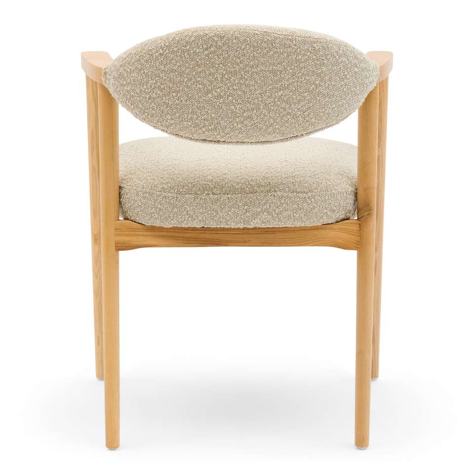 Eetkamerstoel Madée boucle beige eiken