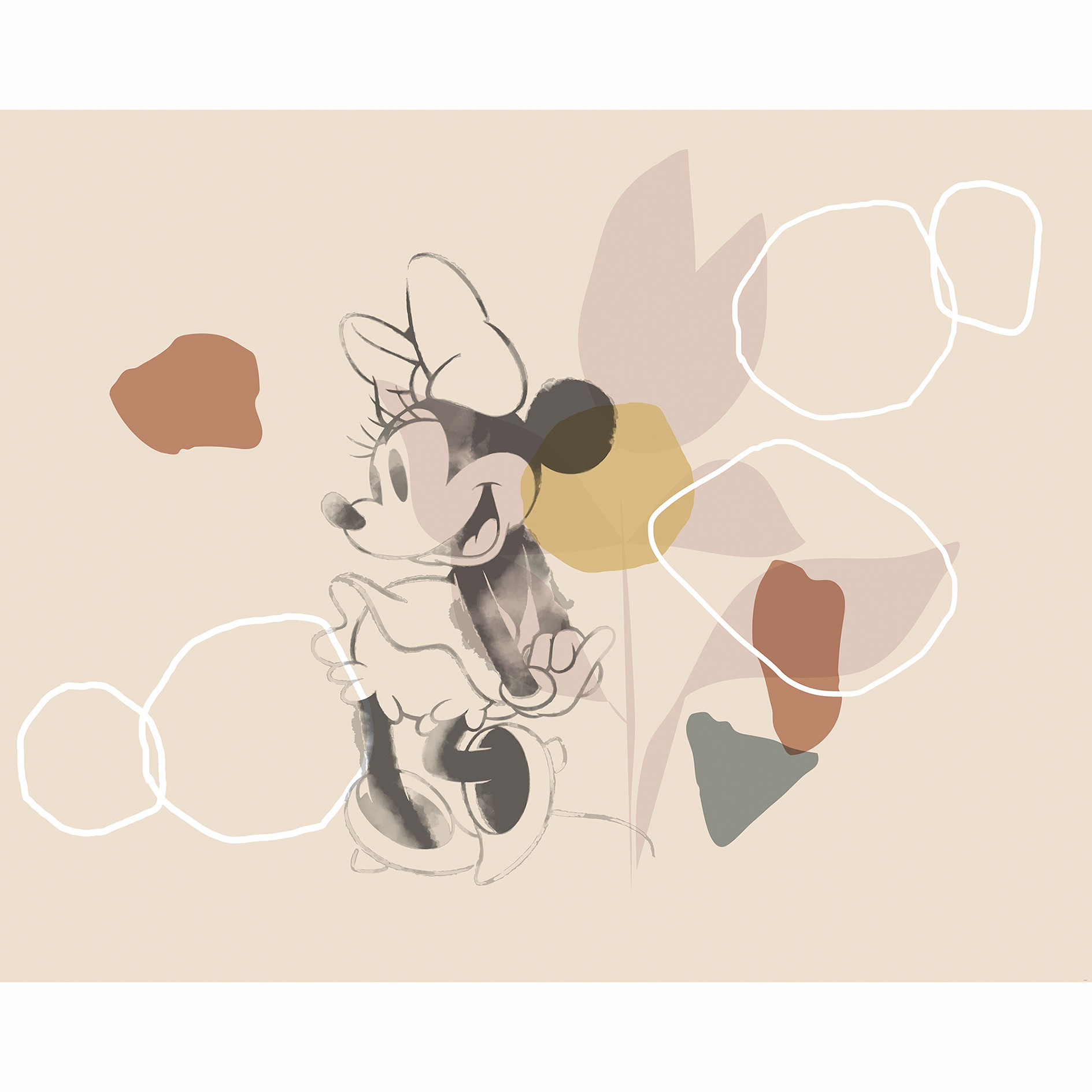 Vlies-Fototapete MINNIE SOFT SHAPES - 350x250 cm