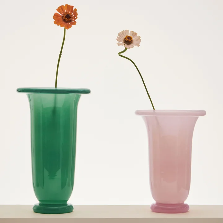 HAY - Empire Vase, medium, eisblau / hellblau