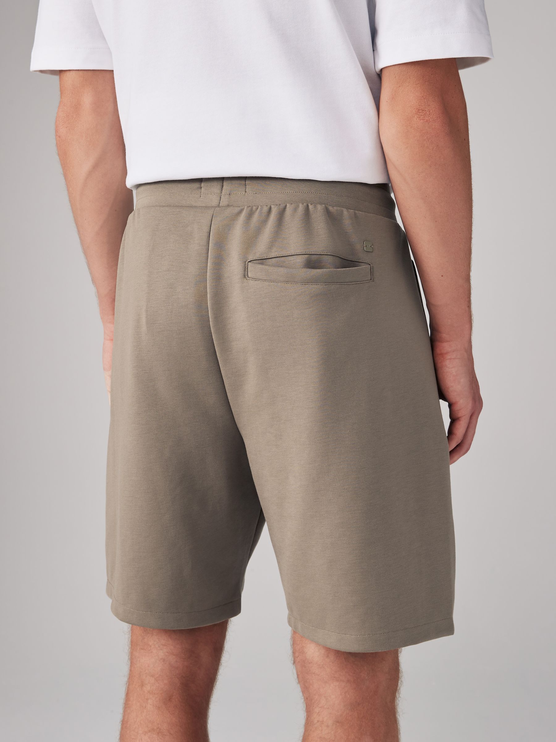 Ecru naturel - 2 jersey shorts met ritszakje