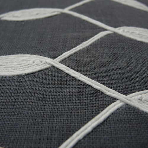Kussen Entwined linnen charcoal