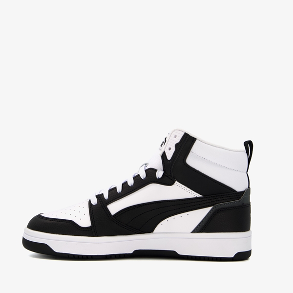 Puma Rebound V6 Mid jongens sneakers zwart/wit