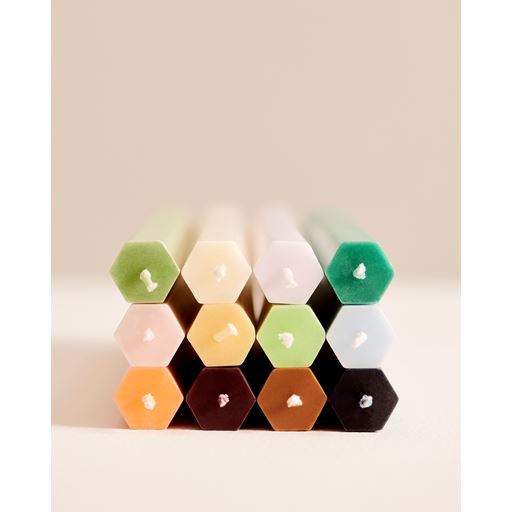 HAY Hexagon 4-pak Stearinlys, Pastel