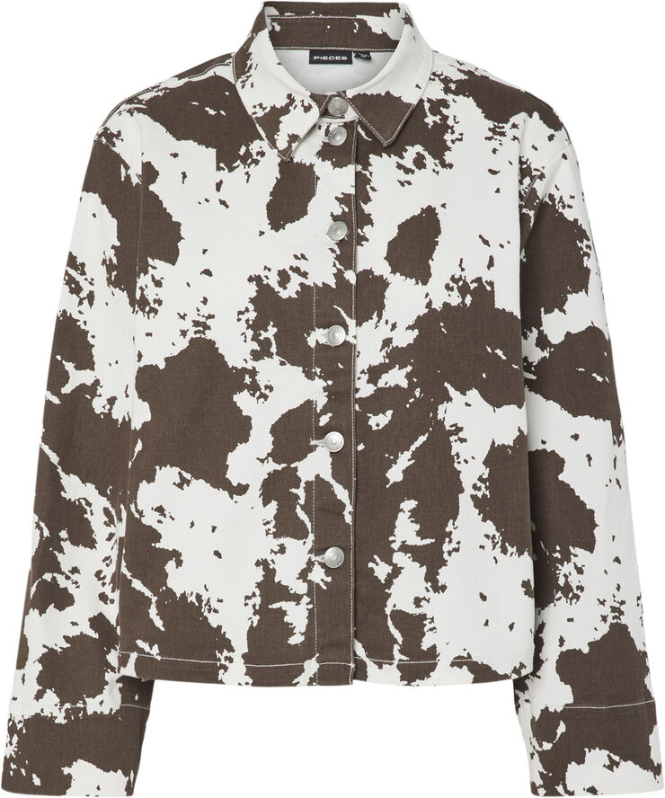 Pieces PCFAMINA LS DENIM JACKET D2D FSY Hvid