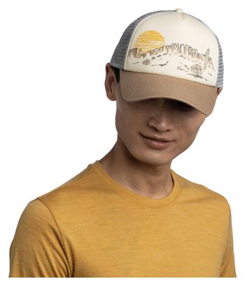 Casquette Buff Trucker Gris/Beige