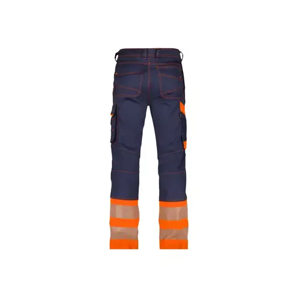 DASSY ® PRINCETON (201060) STRÆKBARE ARBEJDSBUKSER MED HØJ SYNLIGHED blå og orange