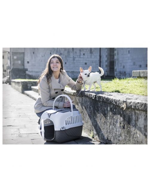 Bama Pet Transportbox - Kattenvervoersbox - 52x33x34 cm Taupe