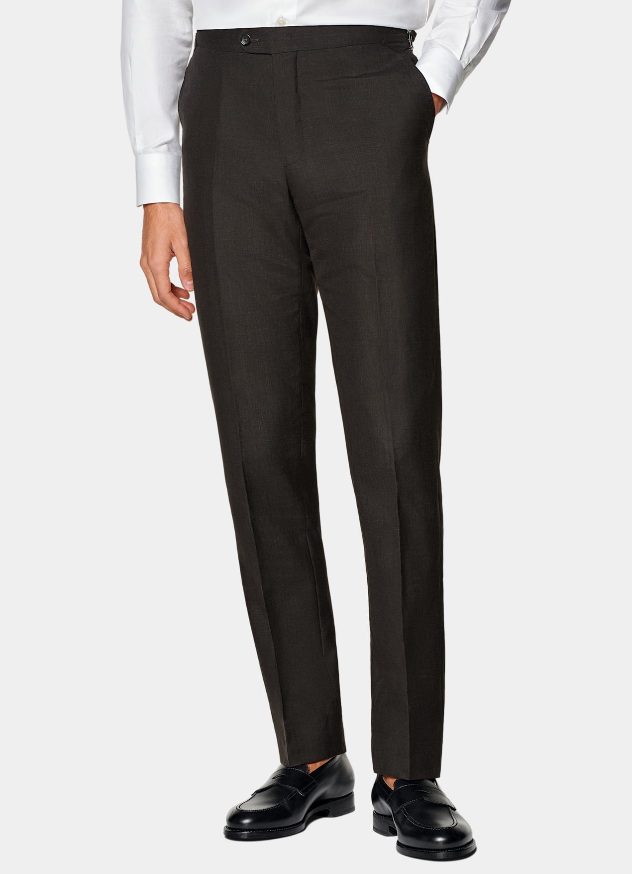 Costume trois pièces Havana coupe Tailored marron foncé