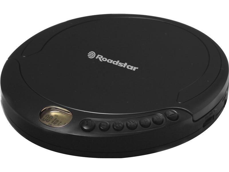 Roadstar CD-Player PCD-498NMP Schwarz Portabler CD Player mit Antischock (CD, CD-R, CD-RW) und unterstützt die Formate MP3 und WMA