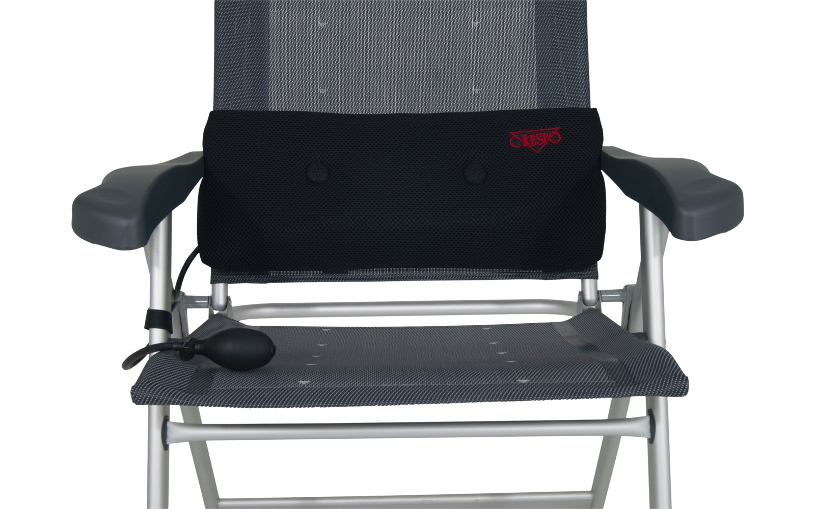 Crespo LS/237 Air Deluxe Lendenwirbelstütze / Lumbalstütze aufblasbar 53 x 20 cm grau