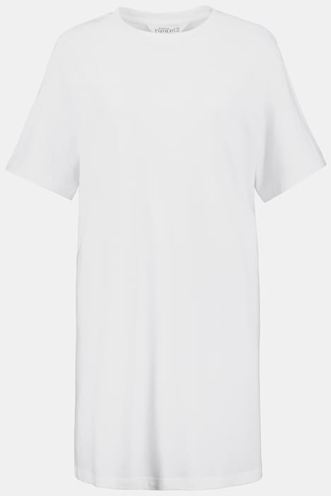Longshirt, Rundhals, Halbarm, lang geschnitten
