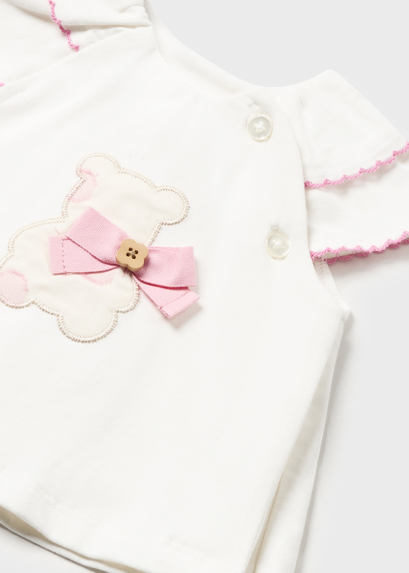 Conjunto de algodão Better Cotton para recém-nascido, 2 peças, com estampa de eucalipto.
