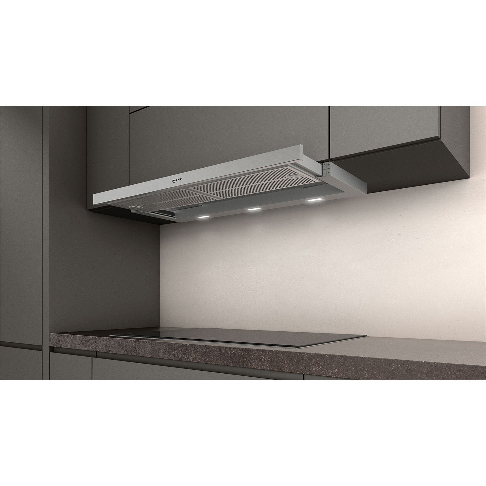NEFF Flachschirmhaube D49ED52X1 - silbermetallic - 90 cm - A