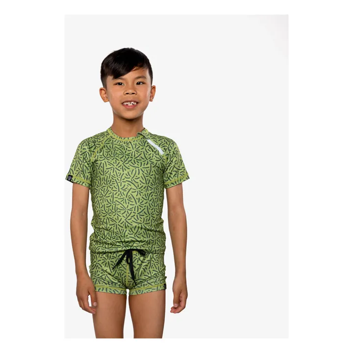 Beach & Bandits Short de Bain Anti-UV Endless Palms | Vert foncé