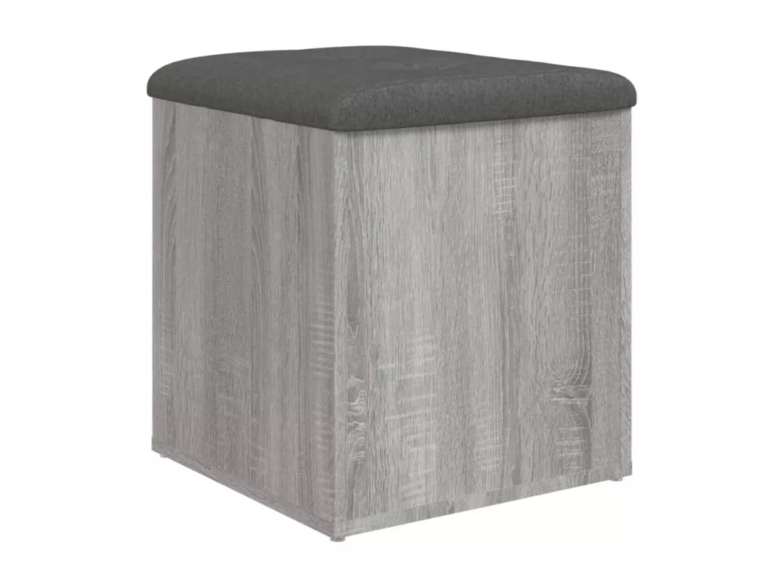 Banc de rangement sonoma gris 42x42x45 cm bois d'ingénierie