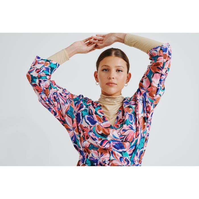 Atelier Veritas-Viscose fleurige bloemenprint - per meter