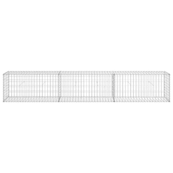 vidaXL Gabion med topp- og bunnlokk galvanisert stål 300x50x50 cm